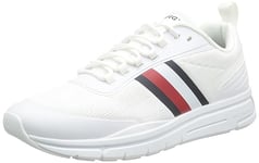 Tommy Hilfiger Men Trainers Modern Runner Stripes Knit, White (White), 10.5 UK