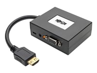 Eaton Tripp Lite Series 2-Port Hdmi To Vga Splitter Audio/Video Adapter 1920X1440 1080P - Video/Lyd-Splitter - 2 X Vga / Audio - Stasjonær - Taa-Samsvar