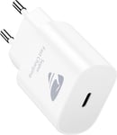 Chargeur Usb C, 25w Chargeur Rapide Samsung Prise Usb C, Pd 3.0 Adaptateur Type C Secteur Mural Usbc Chargeur Pour Iphone 16 15 14 13 12 11 Pro Max X Xs Xr 8 7 6s, Ipad, Samsung S24 S23 S22 S21