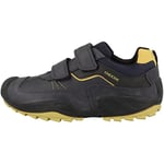 Geox Garçon J New Savage Boy A Chaussures, Navy/Ochreyellow, 29 EU