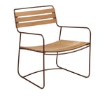 Fermob - Surprising Teak Low Armchair Black Cherry - Utomhusfåtöljer