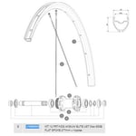 Mavic Aksium Elite Ust Disc 650b Vänstra Ekrar 12 Enheter