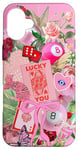 Coque pour iPhone 16 Plus Collage Coquette 8 Ball Lucky Rose