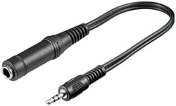 Goobay Adapter för hörlurar, 3,5 mm kontakt till 6,35 mm jack Pawl 3,5 mm plugg (3-stift, Stereo) > Pawl 6,35 mm-uttag (3-pin, Stereo)