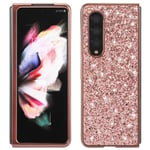 Glitter Samsung Galaxy Z Fold3 5G skal - Rosa Rosa