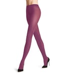 FALKE Women's Cotton Touch W TI Opaque Plain 1 Pair Tights, Purple (Hibiscus 8807) new - eco-friendly, S