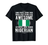 Awesome Nigerian Flag Nigeria Nigerian Roots T-Shirt