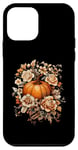 Coque pour iPhone 12 mini Fleur d'automne vintage citrouille automne Thanksgiving