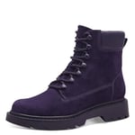 Tamaris Femme Bottines, Dame Rangers,TOUCHit,Bottes,Demi-Bottes,Bottines,Bottines à Lacets,Purple,38 EU