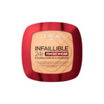 L'Oréal Paris - Fond de Teint Poudre Longue Tenue - Waterproof - Infaillible 24H Fresh Wear - Teinte : Miel Doré (245) - 9 g