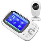 Baby Monitor 3.2in Wireless Alarm Clock Temperature Monitoring Intercom Talk Vid