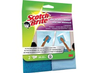 Scotch Scotch Brite™ Mikrofiberdukar För Glas Och Speglar, 2 St, Mörk/Ljusblå - 4046719419043