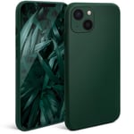 Moozy Minimalist Series Coque en silicone pour iPhone 13, vert nuit – Finition mate légère, coque de protection fine et souple en TPU avec surface mate - Neuf