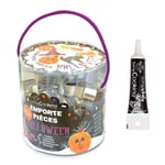 Seau 16 emporte-pièces à pâtisserie Halloween + stylo alimentaire noir Scrapcooking