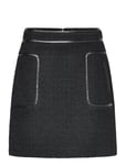 Paige Boucle Wool Blend Mini Skirt Black Malina