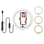 HCFSUK Photo LED Selfie Ring Fill Light 10inch Dimmable Camera Phone 26CM Ring Lamp With Stand Tripod For Makeup Video Live