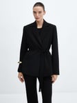 Mango Tortuga Suit Blazer, Black