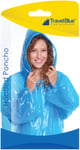 Travel Blue Hooded Poncho, Unisex and onesize