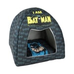 Batman Hund- och Kattbädd Igloo med Halkfri Botten - Svart 40x49x45 cm