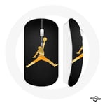 Souris Sans Fil Air michael jordan logo jaune (Maniacase)