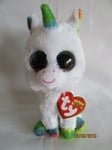 TY BEANIE BOOS - 6.5" 17cm PIXY - WHITE UNICORN 368525