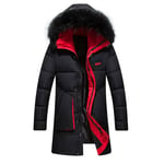 Doudoune Homme De Marque Mi-Longue À Capuche En Fausse Fourrure Parka Hommes Épaississant À Poches Multiples Chaude Hiver Manteau Hommes -Zs307026