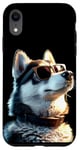 Coque pour iPhone XR Husky avec Lunettes de Soleil Chien J'aime les Chiens Huskys