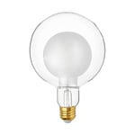 FLSNT Ampoules Globe LED Edison E27, G125 Rétro Antique Spirale Lampe Décorative, 4W(équivalent 40W), Blanc Chaud 2700K, 400LM, Non-Dimmable, CRI90, Verre dépoli intérieur, Lot de 1