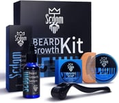 Scdom Grow A Beard Kit For Men With Titanium Derma Roller + Beard Growth Serum