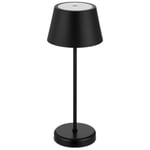 REV Lampe de table LED sans fil 38 cm 2 W avec variateur tactile et batterie Li-ion de 4000 mAh (environ 7 h d'autonomie) - Lampe de table anthracite en plastique IP44 pour l'intérieur et l'extérieur