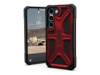 Uag Monarch Series - Baksidedeksel For Mobiltelefon - Legeringsmetall, Termoplastisk Polyuretanramme (Tpu), Bakplate Av Polykarbonat - Karmosinrød - For Samsung Galaxy S23