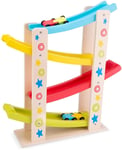 NEW CLASSIC TOYS, Toboggan de voitures en bois, NCT10540