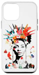 Coque pour iPhone 12 mini Tapisserie d'expressions colorées