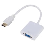 Adaptateur HDMI vers VGA haute vitesse HDTV,convertisseur mâle vers VGA femelle,détartreur HDMI,convertisseur de câble vidéo pour ordinateur portable - Type White