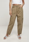 Urban Classics Ladies Ballon Fit Cargo Twill Pants (26,khaki)