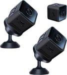 Camera Espion, 2 Pièces Mini Camera Espion Sans Fil 1080P, Hd Mini Caméra De Surveillance Interieur, Camera Surveillance Wifi, Micro Caméra Espion Avec Détecteur De Mouvement Vision Nocturne