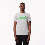 Lacoste T-shirt Sport coton Ultra Dry siglé Taille 3XL Gris Chine/vert