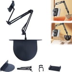 2-IN-1 Retractable Bedside Phone Tablet Holder Tablet Mount  Bed Sofa Desk