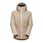 Mammut Veste hardshell pour femme, de la série Alto Light, L, beige, veste à capuche, veste fonctionnelle, en technologie DRY, 2,5 L, Savannah, L