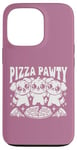 Coque pour iPhone 13 Pro Pizza Party Pizza Pawty Three Dogs Funny Pun amoureux des chiens