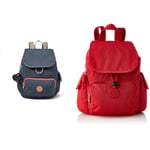 Kipling City Pack S Women's Backpack Handbag, Blue (True Navy C True Navy C), One Size Women's City Pack Mini Casual Daypacks, Red Rouge, One Size