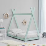 [en.casa] - Lit de Tipi pour Enfant Onejda 70 x 140 cm Menthe