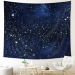 Imirell Kewwe Tapisserie murale motif ciel nocturne étoilé bleu foncé cosmique étoilé 198 x 140 cm (L x H x H) pour chambre à coucher, salon, dortoir