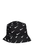 Nike Nan Swoosh Print Bucket Hat Svart