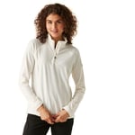 Regatta Womens Montes Half Zip Lightweight Microfleece Top - White - Size 14 UK