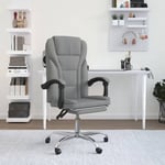 Chaise de bureau inclinable Fauteuil gamer - Chaise d'ordinateur Gris clair Tissu BonneVie-51891