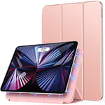 ZtotopCases Magnetic Case for iPad Pro 12.9 2022/2021/2020,Ultra Slim Strong Magnetic Back,Trifold Stand Protective Cover with Auto Wake/Sleep for iPad Pro 2021 6th/5th/4th Generation,RoseGold