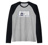 Grammar Police - To Serve And Correct Raglan Baseball Tee