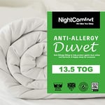 Night Comfort Feels Like Down Anti Allergy 13.5 Tog Winter Warm Ultra Snuggle Duvet Quilt, Single