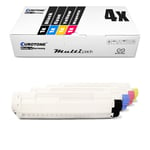 4x Toner for OKI C822CDTN C822DN C822 C822N, 44844613, 44844616 CMYK